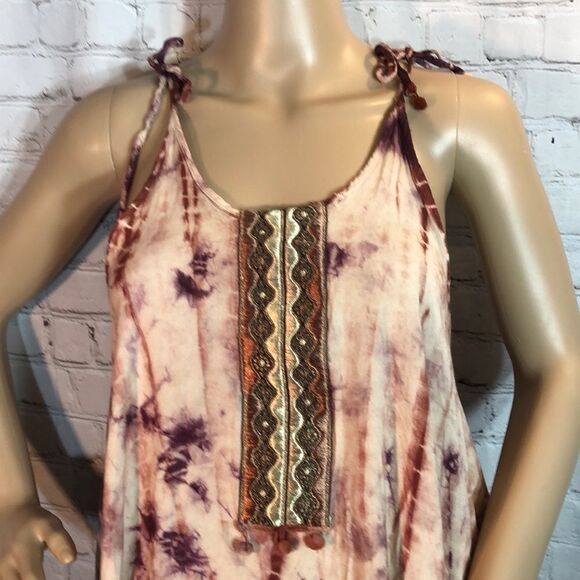Sacred Threads Tunic Length Tie Dye Dress S - Picture 2 of 8